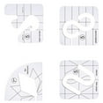 thumbnail image 1 of AOOOWER 4Pcs Quilting Ruler Clear Acrylic Quilting Templates Quilters Rulers Sewing Machine Patchwork Quilting Ruler, 1 of 11