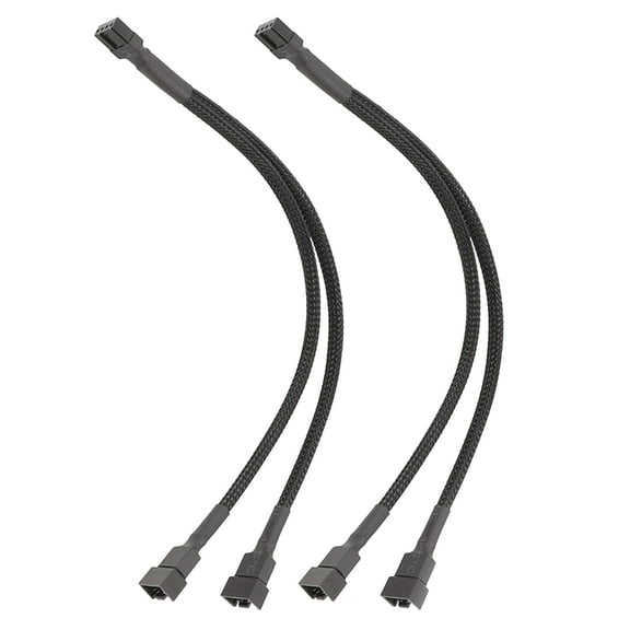 AOOOWER 4Pin PWM Fan Splitter Cable 9.8inch, PC Fan Splitter 1 to 3/2/1 Converters, PC Fan Extension Cable