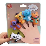 AOOOWER 5 Colorful Shaped Finger Puppets Soft Rubber Interactive Play Toy For Kids Party Gifts