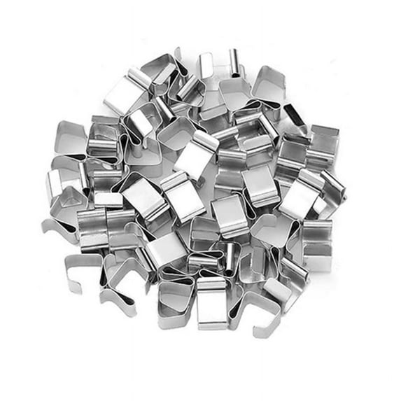 AOOOWER 50-Piece/Set Durable Gutter Clips for String Lights Heavy Duty Metal Hangers Light Mounting for Home Party Decoration