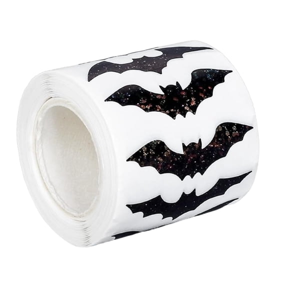 AOOOWER 500Pieces Glittering Bats Sticker 38mm Wrapping Label Sticker for Seal Envelope Card Packaging Scrapbooking Sticker