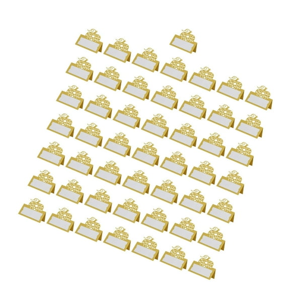 AOOOWER 50Piece Thanksgiving Place Cards Set with Elegant Pumpkin Designs for Tabletop
