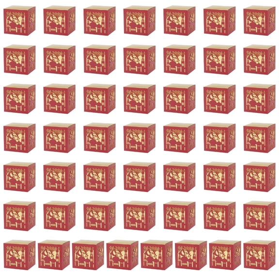 AOOOWER 50pcs Beautifully Crafted Candy Boxes Holders For Eid Holiday And Social Event
