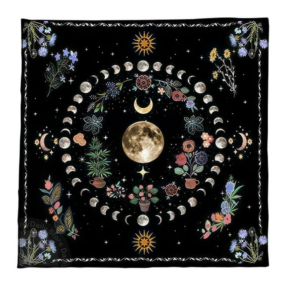 AOOOWER 50x50/60x60/75x75cm Tarot Tablecloth Mat Geometric Divinations Table Cloth Board Game Oracles Card Pad Rune Support Mat