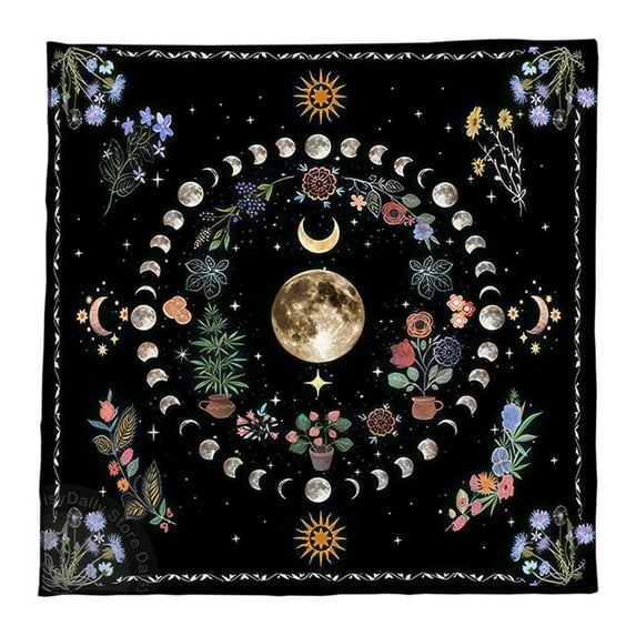 AOOOWER 50x50/60x60/75x75cm Tarot Tablecloth Mat Geometric Divinations Table Cloth Board Game Oracles Card Pad Rune Support Mat