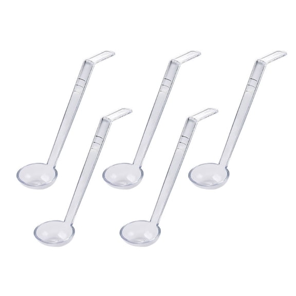 AOOOWER 5Pcs Plastic Ladles Clear Serving Spoons for Punch Bowls Fruit Juice Dispensing