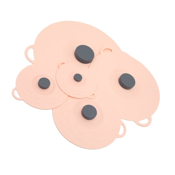 AOOOWER 5Pcs Silicones Suction Lid For Pot Pan Bowls Leakproof Dishwasher Safe Durable