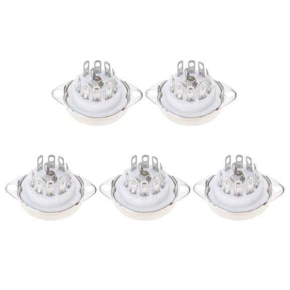 AOOOWER 5pcs Upgrades B9A Vacuum Tube Socket with Gold Plate Contacts for 12AX7 ECC83
