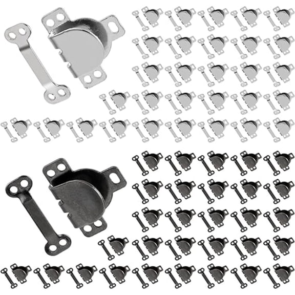 AOOOWER 60 Pairs Sewing on Button Fasteners Stainless Steel Hook and Eye Closures For Trousers Pants Dress Sewing Accessories