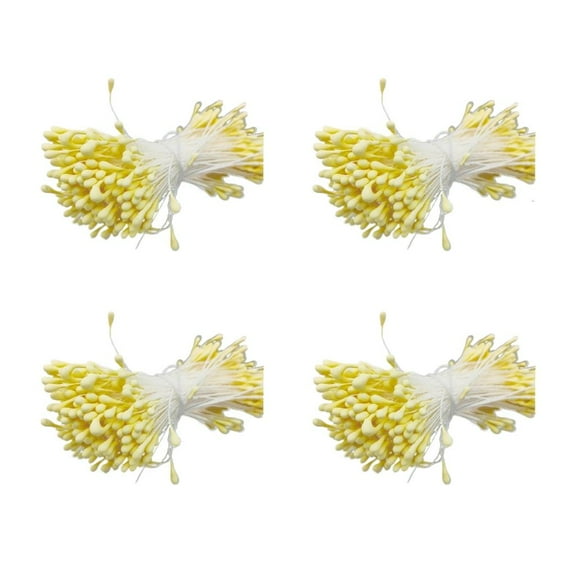 AOOOWER 60mm Long Artificial Flower Stamens 1050-1600Pcs 2mm Double Ended Matte Floral Stamens Pistils for Art Craft