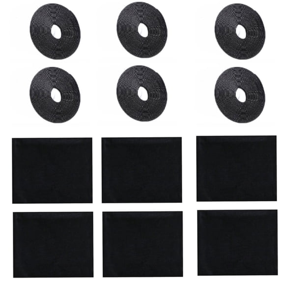 AOOOWER 6Pcs Adhesive Proof Window Screens High Density Mesh No Tool Installation Breathable Customizable For Home Office