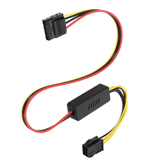 AOOOWER 6Pin To 4Pin Hard Drive Power Supply Cable 12V To 5V HDD Cable Step Down