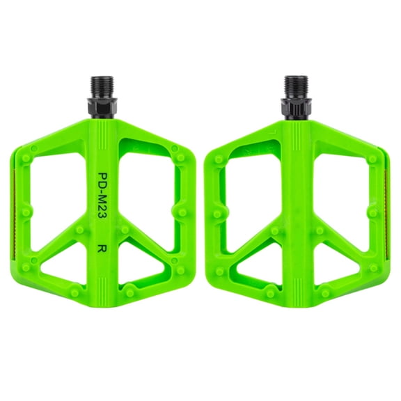AOOOWER 7 Color Option Bicycles Pedals Platform with Double Bearing & Reflective Strips and Light Weight Nylon for Long Ride