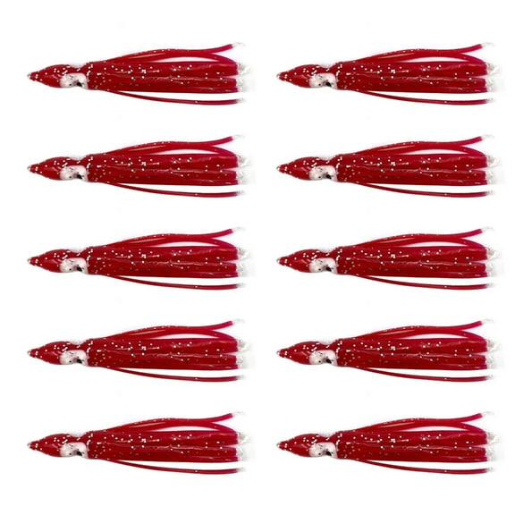 AOOOWER 7-Color Squid Rubber Hook Octopus Baits Artificial Jigs Squid Shrimp Baits