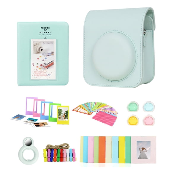 AOOOWER 7-in-1 Instant Camera Accessory Bundle Kit for Mini 1 Camera Bag/Lens/Filter