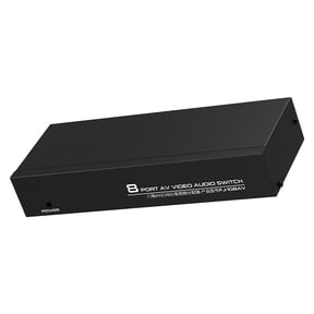 AOOOWER 8-way Composite RCA AV Splitter 1X8 Video 1 in 8 out Selector Box Splitter Distributor for STB DVD HDTV