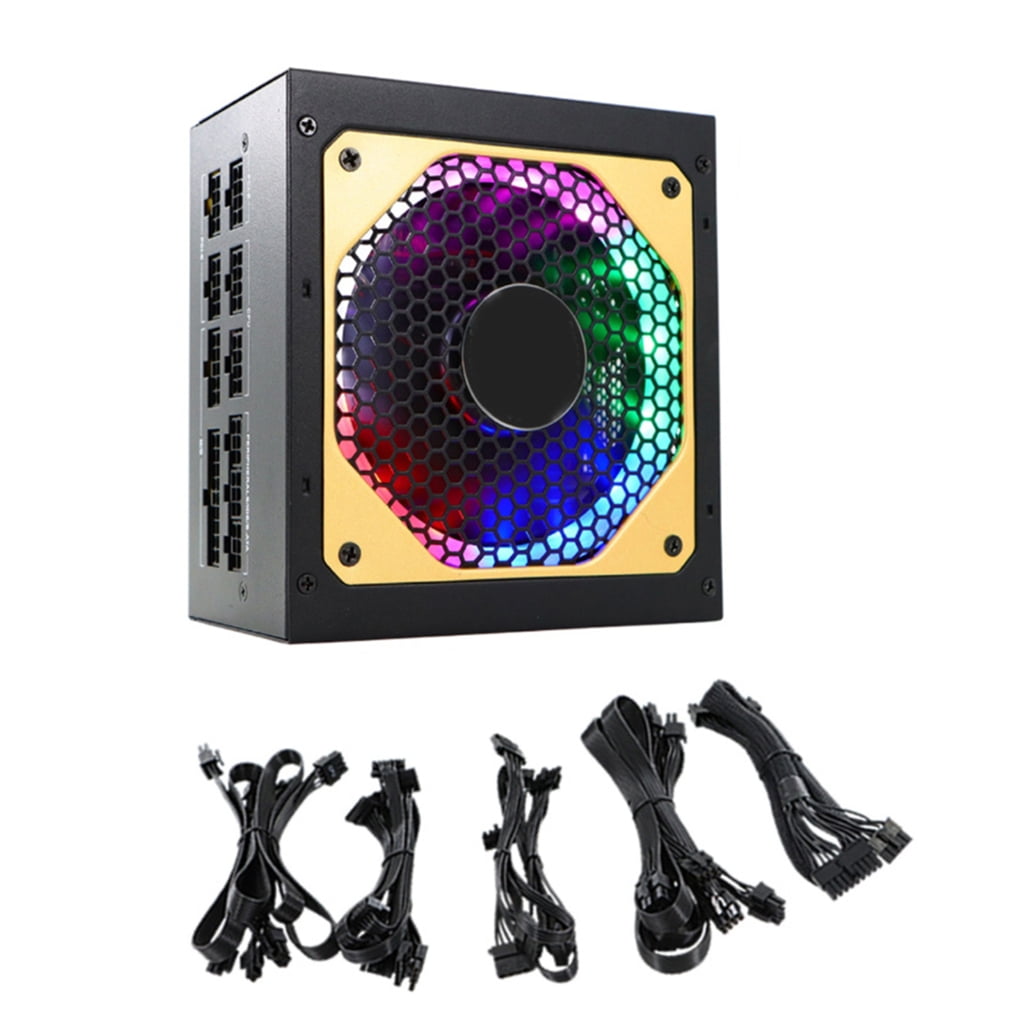 AOOOWER 850W Power Supply Fully Modular 110-230V with Temperature Control Low Noise Fan for Electronic Sports Video Gaming Computer
