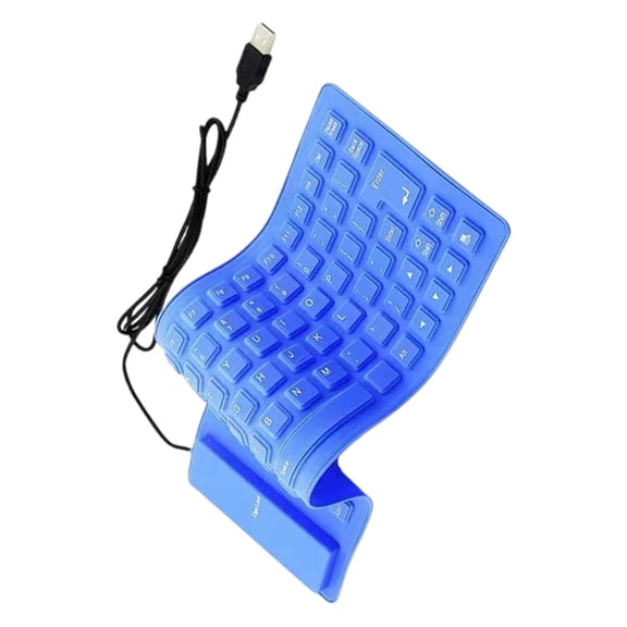 AOOOWER 85Keys USB Wireds Silicone Keyboards Rolls up Flexible Silents Keyboards for Notebook and PC
