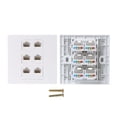 thumbnail image 1 of AOOOWER 86 Type Computer Socket Panel CAT5E Network Module RJ45 Cable Interface Outlet, 1 of 14