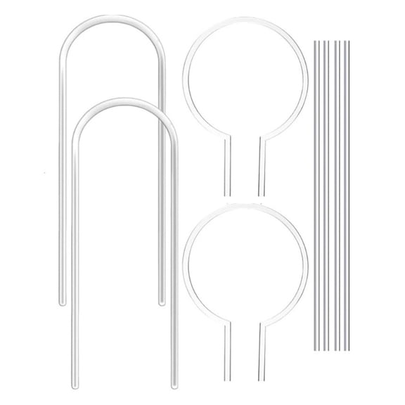 AOOOWER 8PCS Modern Plant Supporters Circular U Design Acrylic Indoor Outdoor Decoration