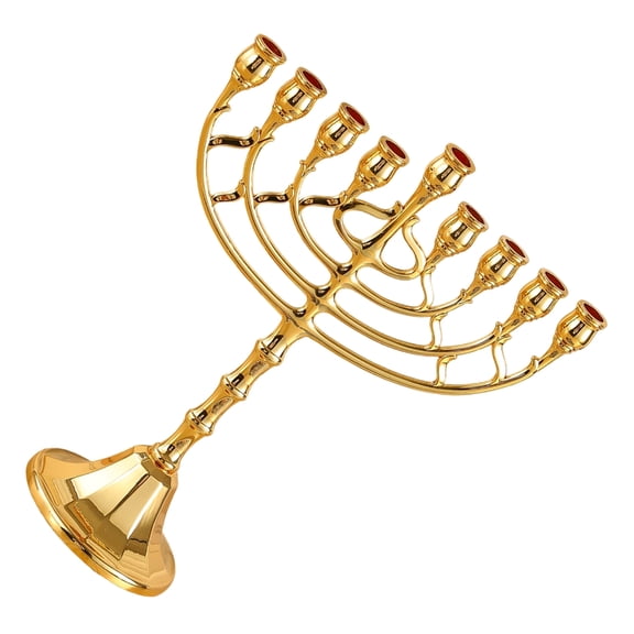 AOOOWER 9 Branch Hanukkah Menorah Candle Holders for Shabbat,Tabernacle, Menorahs Chanukah Party Supplies Housewarming Present