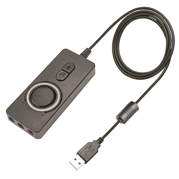 AOOOWER ABS External Sound Card For Headsets Microphone Quick Setups 3.5mm Soundcard Enhanced Audios Clear Voice Communication