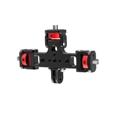 AOOOWER Adjustable Triple Mount Bracket 1/4inch for Action Camera Phone Tripod Live