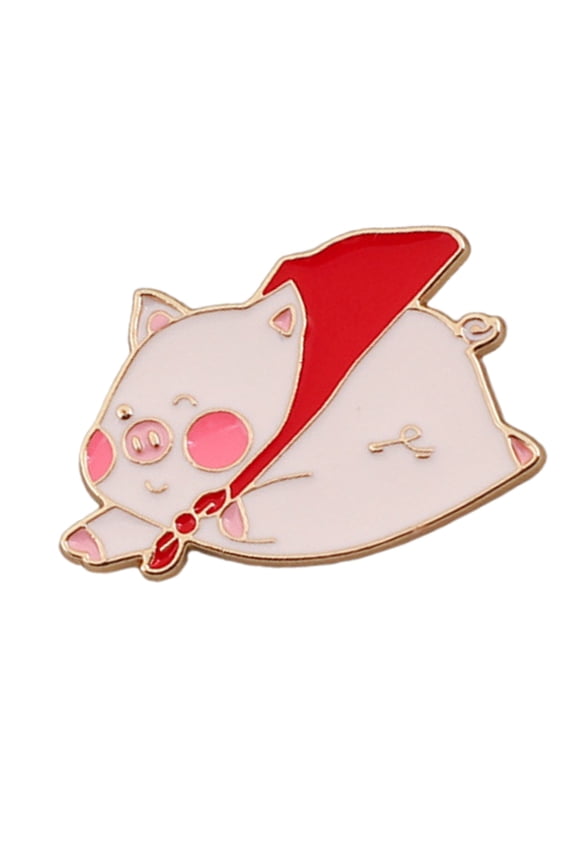 Animal Cartoon Pins Metal Flying Pig Brooches Fun Jewelry Unique Badges Alloy Texture Gifts for Party and Everyday Use