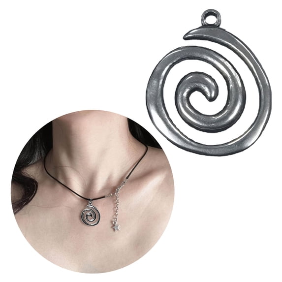 AOOOWER Antique Silver Color Whirlpools Charm Pendant DIY Jewelry Making Keychain Crafts