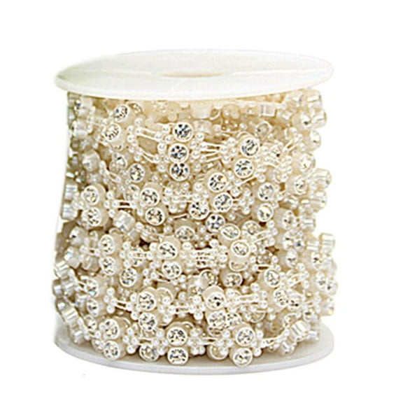 AOOOWER Artificial Pearls Beads String Chain Craft Pearls String for Party Wedding Jewelry Making Decoration