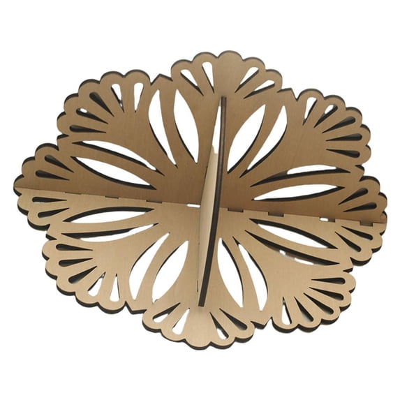 AOOOWER Artistic Floral Cut Out Wood Wall Corner Shelf Crystal Display Rack Home Decors For Kitchen Bathroom Living Room Office