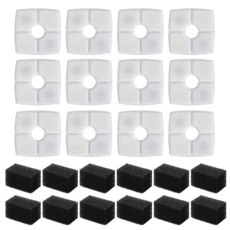 AOOOWER Automatic Water Fountain Replacement Filters with Foam for 2.5L Pet Cats Water Fountain Square Filters Sponge 4/8/12pcs