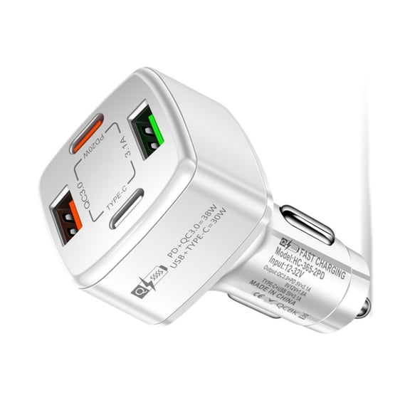 AOOOWER B C Car Charger PD38W QC3.0 Fast Charging Adapter for Phone Electronics Stable