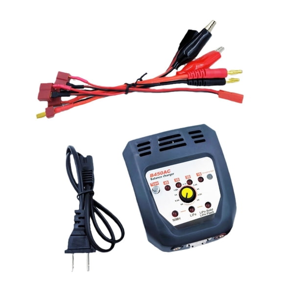 AOOOWER B450AC Efficient Balance Charger for 2-4S Li Batteries for Remote Control