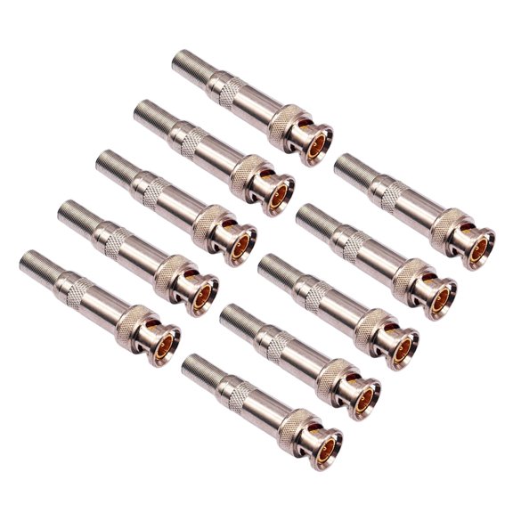 AOOOWER BNC Male Connector Compression Connector Screw On for CCTV Camera Compression Fitting Accessories