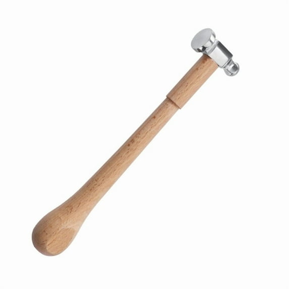 AOOOWER Ball Peen Hammer with Wooden Handle and Shock Reduction Grip for Metal Rivet