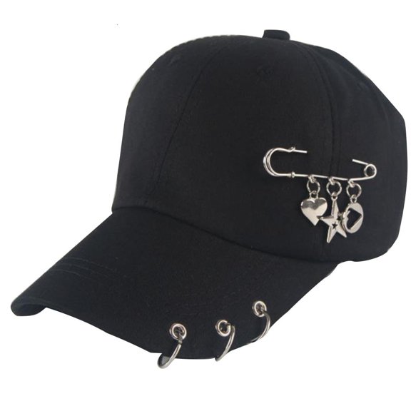 AOOOWER Baseball Cap Punk Hip Hop Baseball Cap All-match Adjustable Visor for Sun Hat Co