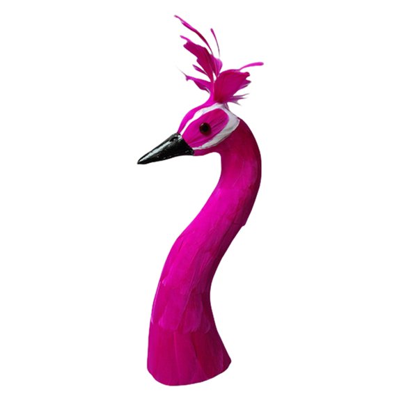 AOOOWER Beautiful Feathered Peacocks Head Model Ornament for Cabinet Office Home Decors