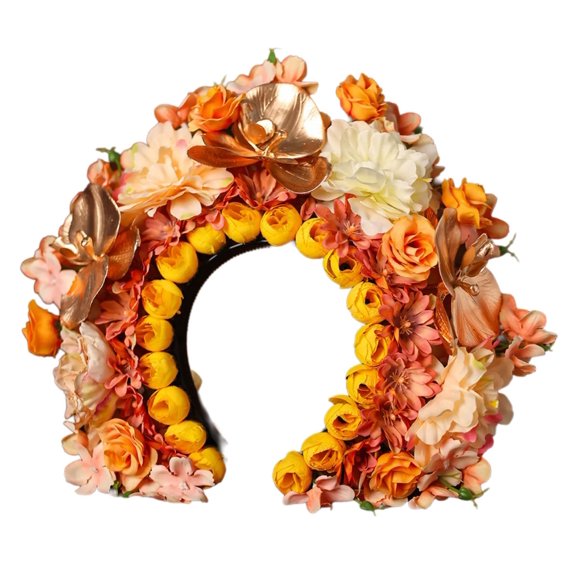 AOOOWER Beautiful Handmade Flower Headband Chinese Traditional Flower Hair Adornments Suitable for Traditional Chinese Dress