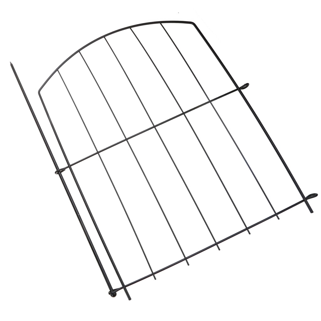 AOOOWER Black Garden Picket Fence Decorative Panels Rustproof Border Edging for Grass Lawns Flower Beds Garden Outdoor