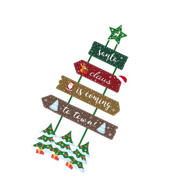 AOOOWER Bright Santa Paper Door Decoration Weatherproof Holiday Decors Holiday Door Banners For Indoors Outdoor Space