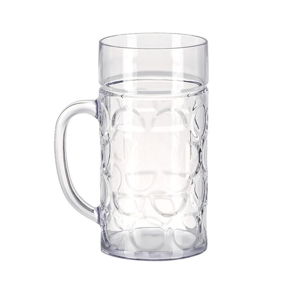 AOOOWER British Styles Dimpled Beer Glasses Freezers Safe Beer Glass Wide Handle Delicate Dimpled Beer Mugs For Parties