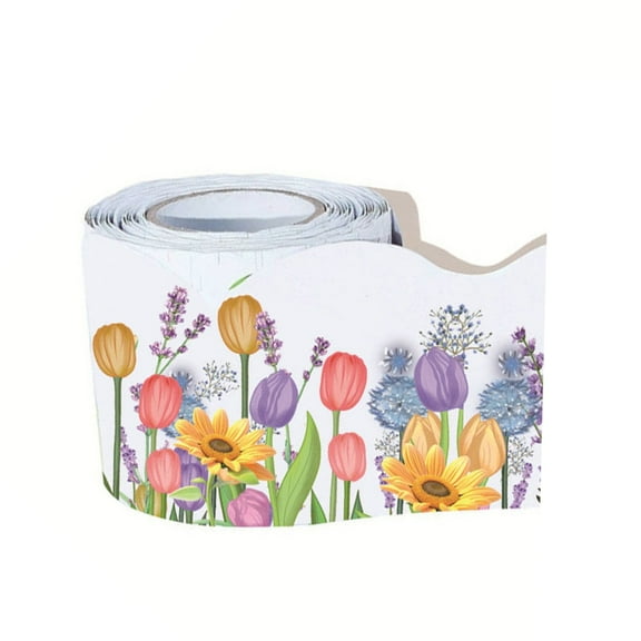 AOOOWER Bulletins Board Border for Classroom Blackboard Paper Border Scalloped Border