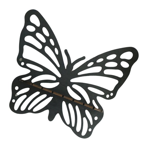 AOOOWER Butterfly Cutout Wood Crystal Display Wall Hanging Shelf Candleholder Organizers