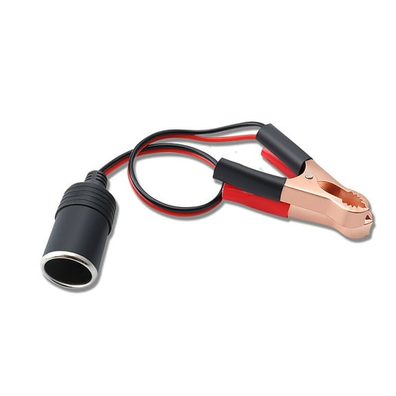 AOOOWER Car Battery Clip to Female Power Socket Adapter Cable Power Cord for LED