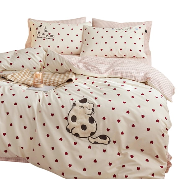 AOOOWER Cartoon Dachshund Bed Sheet Collection Fade Resistant Modern Aesthetic Bedding