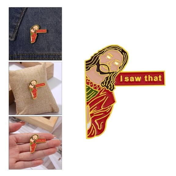 AOOOWER Cartoon Pin Fixed Clothes Brooches Metal Badges Bag Accessories Jewelry Gift