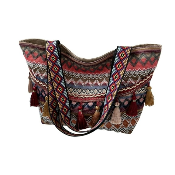 AOOOWER Casual & Trendy Ethnic Style Handbag Women Knit Crossbody Bag Tote for Girls