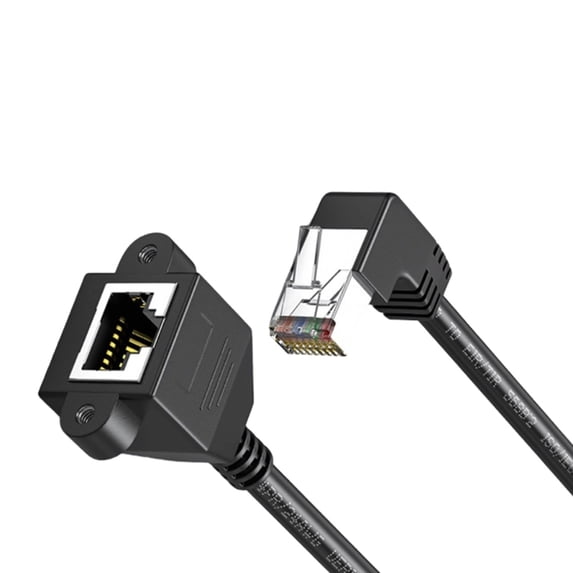 AOOOWER Cat6 RJ45 Extension Cable Multiple Direction Shielded Adapter Stable Networking