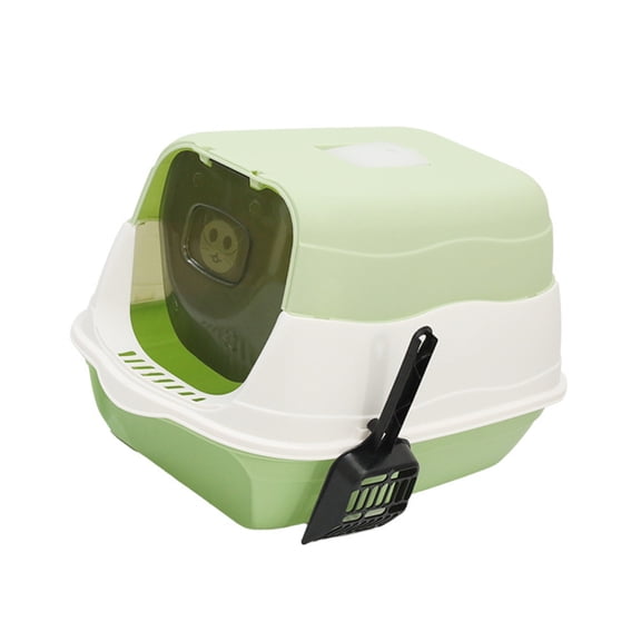 AOOOWER Cats Litter Pans Plastic Rabbit Litter Box Easy Cleaning With Lid No Residues Easy Cleaning Smooth Surfaces